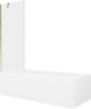 Vann Mexen Vega 150 x 70 x 40 cm, ristkülik, kuldne/valge, koos vanniseinaga