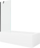 Vann Mexen Vega 170 x 70 x 40 cm, ristkülik, ühe seinaga 70 cm, läbipaistev/valge