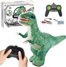 Kaugjuhitav dinosaurus Lean Toys, roheline, 130 x 190 cm