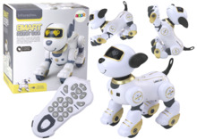 Raadioteel juhitav interaktiivne robotkoer Lean Toys, kuldne/valge