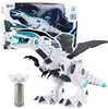 Raadioteel juhitav dinosaurus robot Lean Toys, 47x23x15 cm, valge
