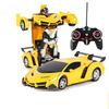 Raadioteel juhitav robot-transformer Lean Toys 2in1, kollane