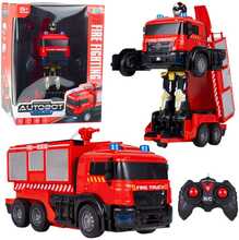 Kaugjuhitav robot Lean Toys Firefighter Robot Car 2-in-1