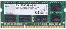 Operatiivmälu G.Skill F3-1600C9S-4GSL CL9, 4GB, DDR3, 1600 MHz, SO-DIMM