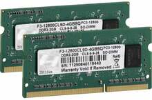 G.Skill F3-12800CL9D-4GBSQ CL9, 4GB, DDR3, 1600 MHz, SO-DIMM