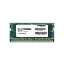 Patriot PSD38G16002S CL11, 8GB, DDR3, 1600 MHz, SO-DIMM