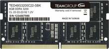 Operatiivmälu Team Group Elite TED432G3200C22-S01 CL22, 32GB, DDR4, 3200 MHz, SO-DIMM