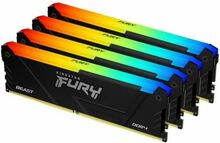 Operatiivmälu Kingston Fury Beast RGB KF432C16BB2AK4/128 CL16, 128GB, DDR4, 3200 MHz, DIMM, 4x32GB