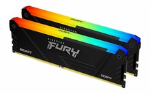 Operatiivmälu Kingston Fury Beast RGB KF436C18BB2AK2/64 CL18, 64GB, DDR4, 3600 MHz, DIMM, 2x32GB