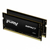 Operatiivmälu Kingston Fury Impact KF432S20IBK2/16 CL20, 16GB, DDR4, 3200 MHz, SO-DIMM, 2x8GB