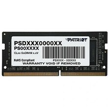 Mälumoodul Patriot Signature PSD48G32002S CL22, 8GB, DDR4, 3200 MHz, SO-DIMM