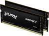 Operatiivmälu Kingston Fury Impact KF432S20IBK2/64 CL20, 64GB, DDR4, 3200 MHz, SO-DIMM, 2x32GB