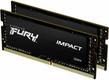Operatiivmälu Kingston Fury Impact KF432S20IBK2/64 CL20, 64GB, DDR4, 3200 MHz, SO-DIMM, 2x32GB