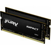 Operatiivmälu Kingston Fury Impact KF432S20IBK2/32 CL20, 32GB, DDR4, 3200 MHz, SO-DIMM, 2x16GB, Black