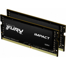 Operatiivmälu Kingston Fury Impact KF432S20IBK2/32 CL20, 32GB, DDR4, 3200 MHz, SO-DIMM, 2x16GB, Black