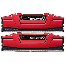 G.Skill Ripjaws V F4-3000C16D-16GVRB CL16, 16GB, DDR4, 3000 MHz, UDIMM, 2x8GB, punane