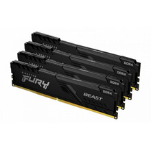 Mälu Kingston Fury Beast CL18, 128GB, DDR4, 3600 MHz, UDIMM, 4x32GB