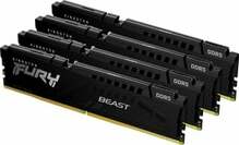 Mälu Kingston Fury Beast KF556C40BBK4-128 CL40, 128GB, DDR5, 5600 MHz, DIMM, 4 x 32GB