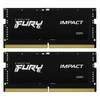 Operatiivmälu Kingston Fury Impact KF564S38IBK2-32 CL38, 32GB, DDR5, 6400 MT/s, SO-DIMM, 2x16GB