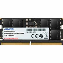 Operatiivmälu Adata AD5S560016G-S CL40, 16GB, DDR5, 5600 MHz, SO-DIMM, must