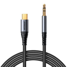 Helikaabel Joyroom SY-A07, USB-C to 3,5mm, 1,2 m, must