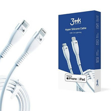 Kaabel USB-C/Lightning 3MK HyperSilicone MFI, 1 m, valge