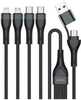 Kaabel USB-A/USB-C 4SMARTS 4in1, 1.2 m, must