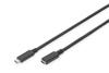 USB-C kaabel Digitus AK-300210-007-S, 0,7 m, must