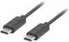 Kaabel USB-C Lanberg CA-CMCM-31CU-0005-BK, 0,5 m, must