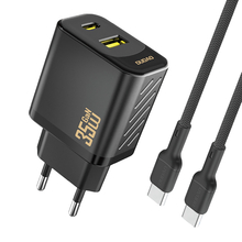 Laadija Dudao A27 MaxC, 35W, USB-C kaabliga, must