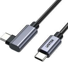 Kaabel USB-C Unitek, nurga all 90, PD 100W, 1 m