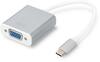 Adapter USB-C/VGA Digitus DA-70837, 0.2 m, valge