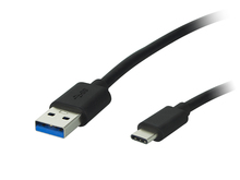 Kaabel USB-A/USB-C Blow, 2 m, must