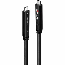 Kaabel USB-C Lindy 43399, 15 m, must