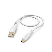Kaabel USB-A/USB-C Hama Flexible, 1,5 m, valge