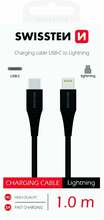 Kaabel USB-C/Lightning Swissten SW-QU-TYPCLIGHT1M-BK, 1 m, must