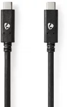 Kaabel USB-C Nedis USB 3.2 Gen 2, 1 m, must