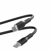 Kaabel USB-C Puro Soft, 1,5 m, must