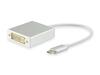 Adapter USB-C - DVI-I Equip 133453, 0,15 m, valge
