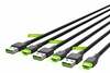 Kaabel USB-A/USB-C Green Cell KABGCSET01, 2 m, must