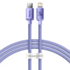 Kaabel USB-C/Lightning Baseus Crystal Shine CAJY000205, 1,2 m, lilla