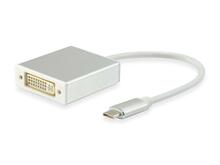 Adapter USB-C - DVI-I Equip 133453, 0,15 m, valge