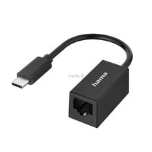 Adapter USB-C/LAN Hama 00300023, must