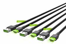 Kaabel USB-A/USB-C Green Cell KABGCSET01, 2 m, must