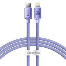 Kaabel USB-C/Lightning Baseus Crystal Shine CAJY000205, 1,2 m, lilla
