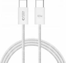 Kaabel USB-C Tech-Protect UltraBoost Classic PD 60W 3A, 1 m, valge