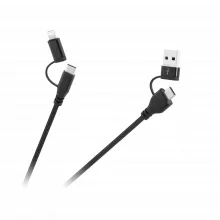 Kaabel USB-A/USB-C–USB-C/Lightning Cabletech KPO3943, 1 m