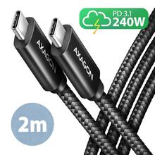Kaabel USB-C Axagon BUCM2-CM20AB, 2 m, must