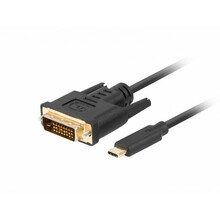Kaabel USB-C/DVI-D Lanberg CA-CMDV-10CU-0005-BK, 0,5 m, must