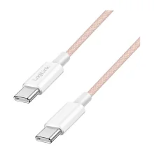 Kaabel USB-C LogiLink, 1 m, 60 W, roosa